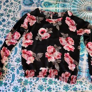 Long sleeve floral shirt